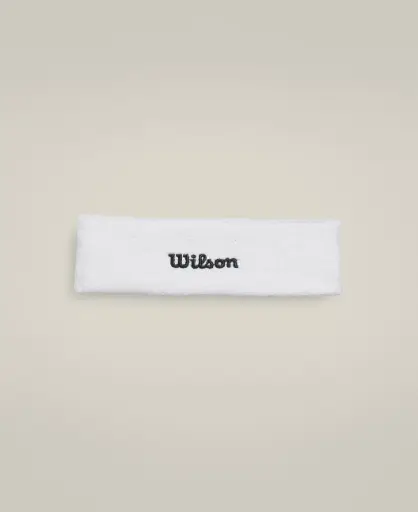 U WILSON HEADBAND WHITE